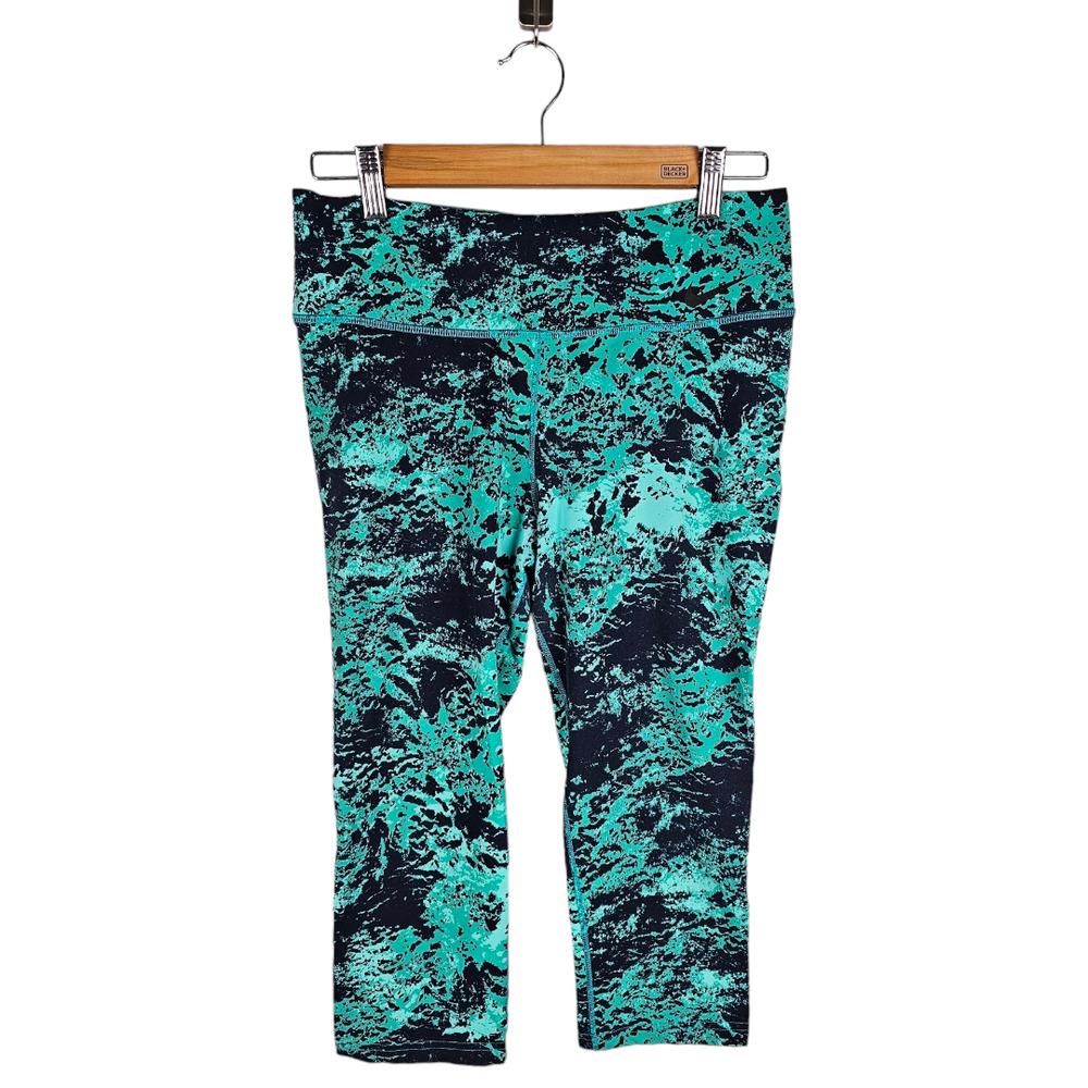 Nike Dri-Fit Legendary Dri-Fit Capri Leggings Size Large 634806-383 Green Black